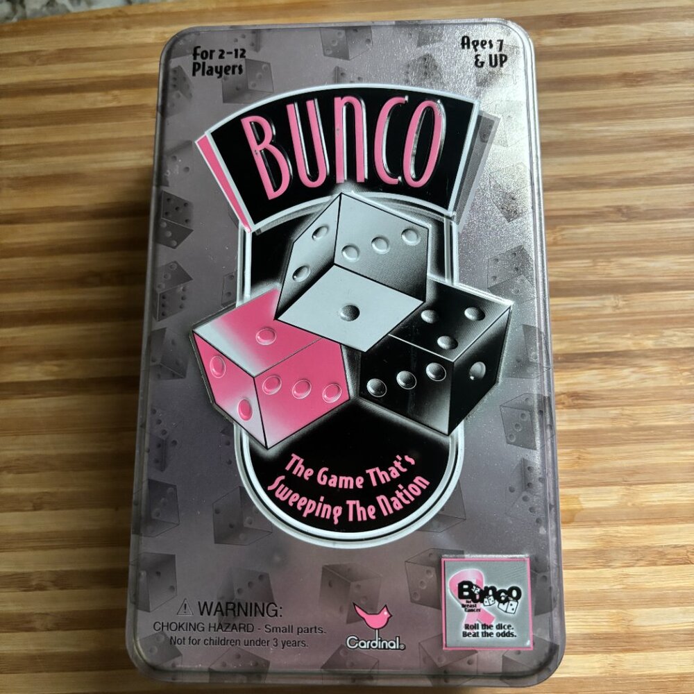 CARDINAL GAMES BUNCO GAME IN PINK COLLECTORS TIN